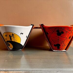 Disney Mickey Mouse and Nightmare Ramen Halloween Bowl with reusable chopsticks